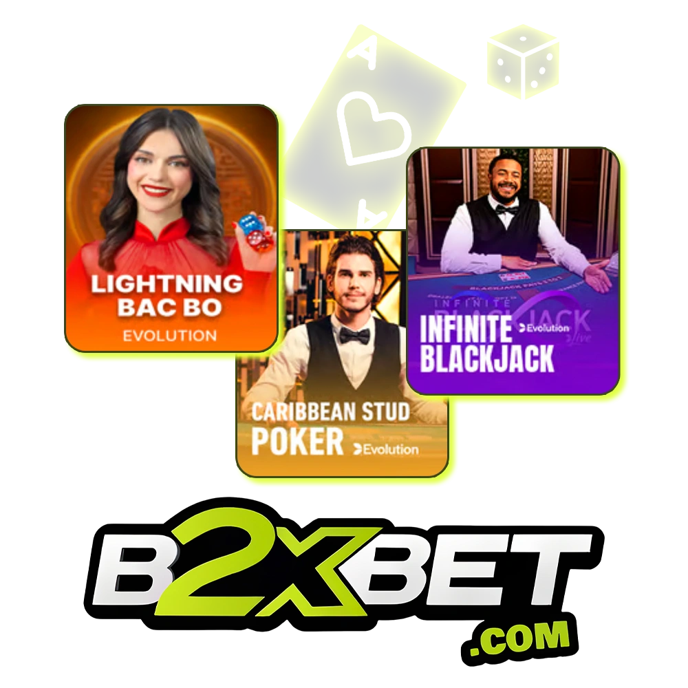 Jogue blackjack, roleta e muito mais no B2xbet.