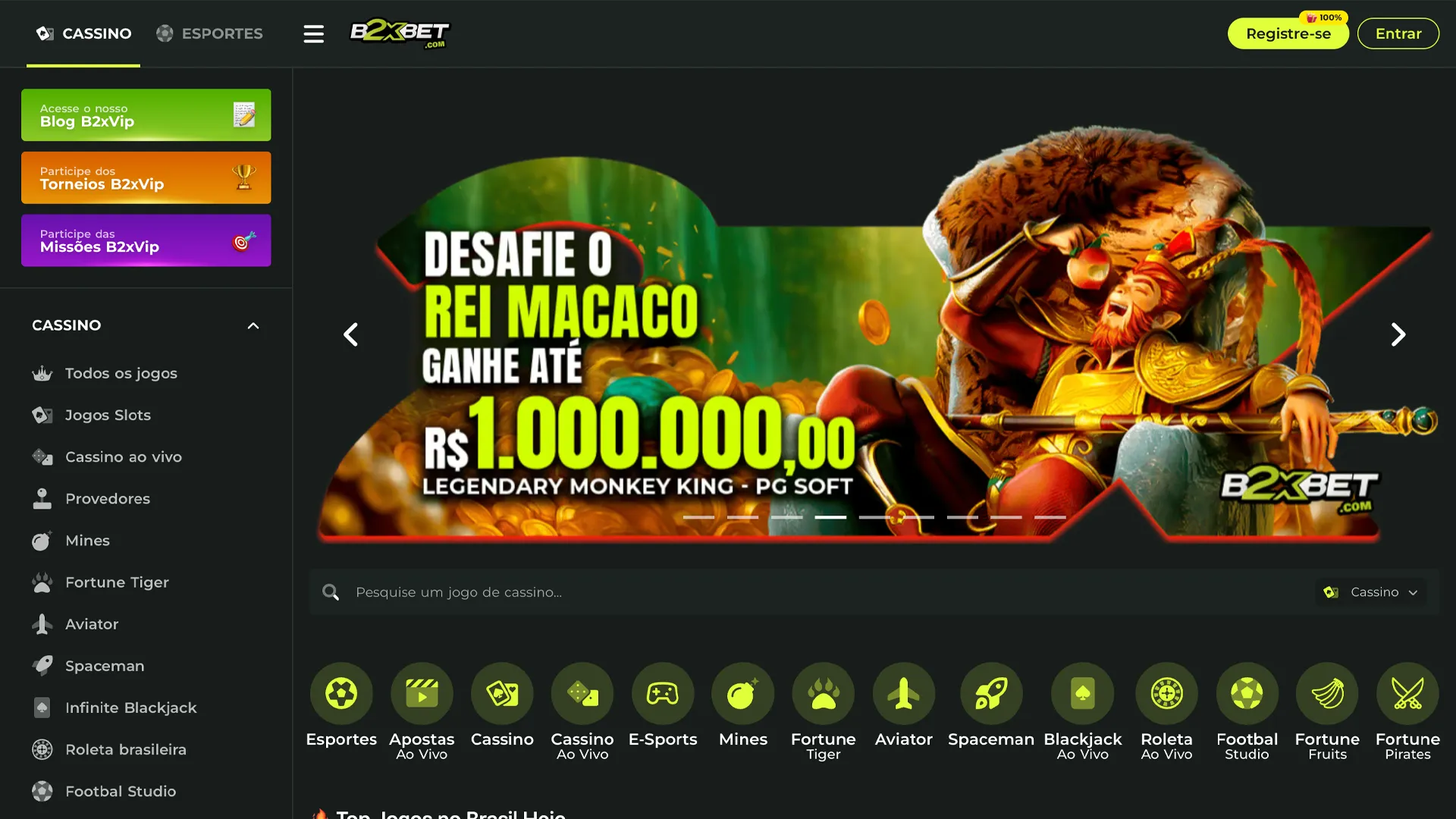 Explore a interface do B2xbet no PC e jogue agora.