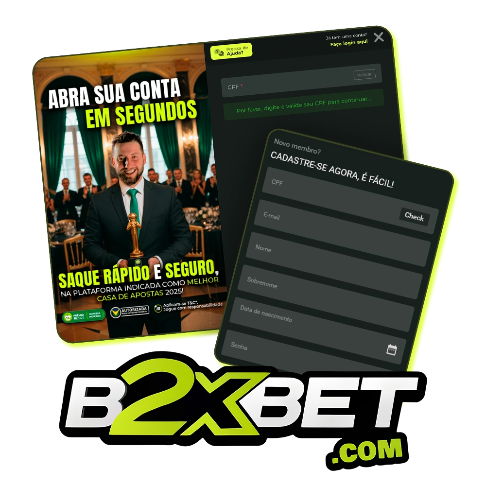 Cadastre-se no B2xbet e comece a ganhar.