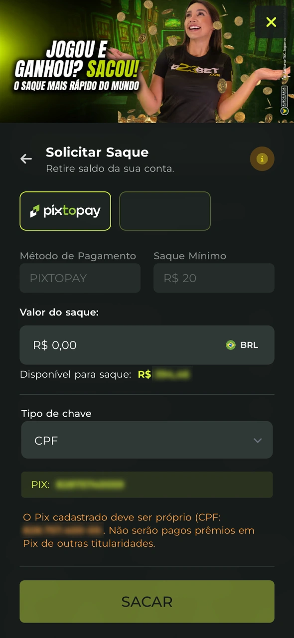 Solicite a retirada dos seus ganhos no B2xbet com facilidade.